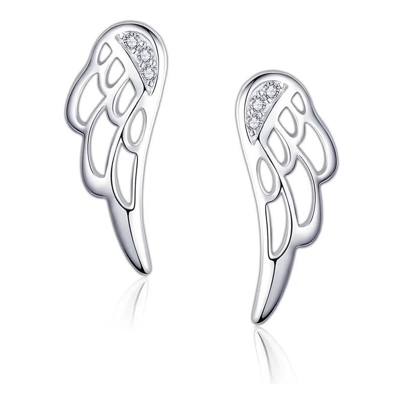 Elanis Jewel Stříbrné náušnice Elegant Angel Wings