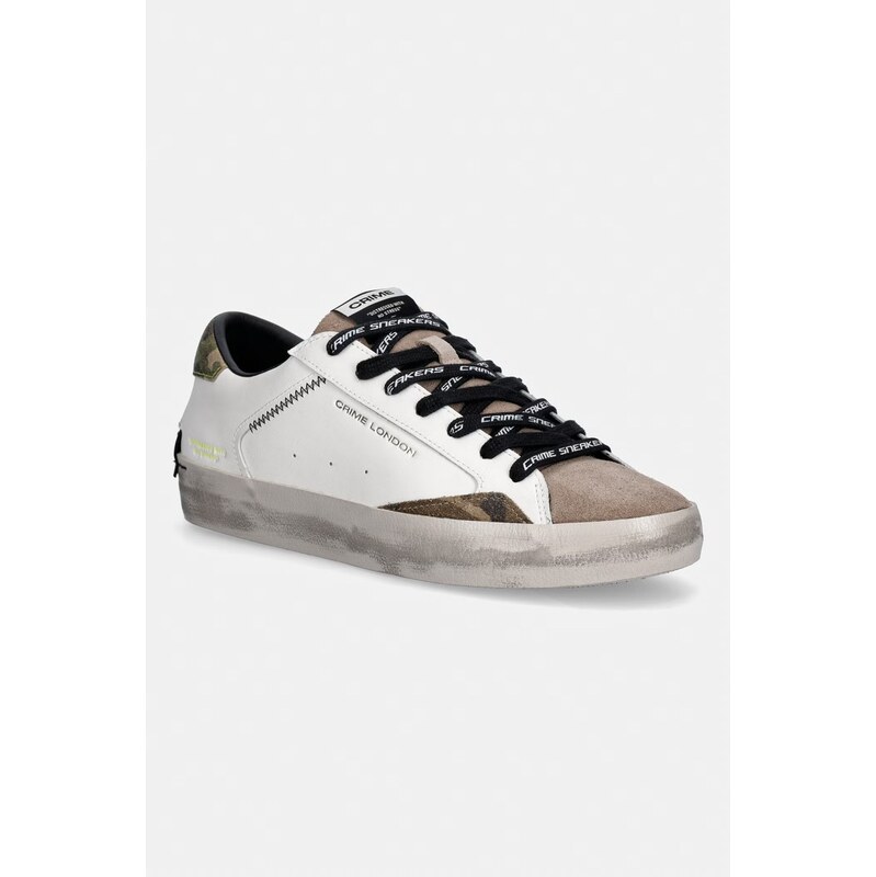 Crime London DISTRESSED sneakers boty pánské kožené