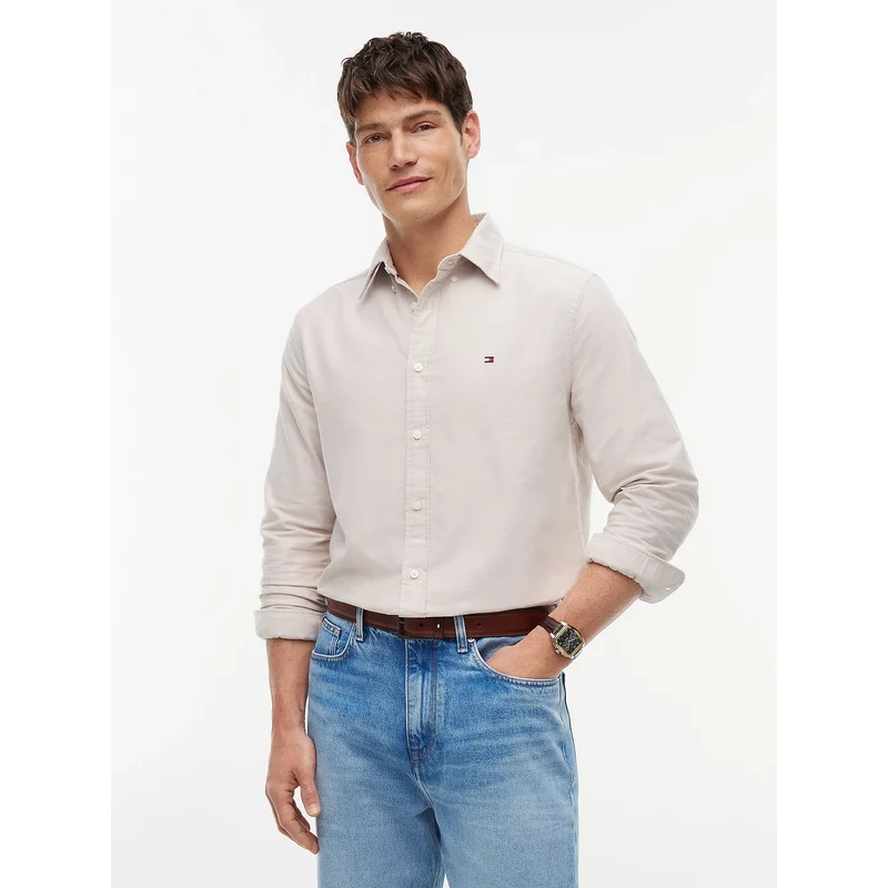 Tommy Hilfiger pánská béžová košile
