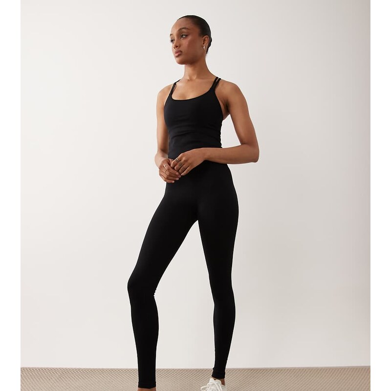 4505 Tall seamless high waist gym leggings in black