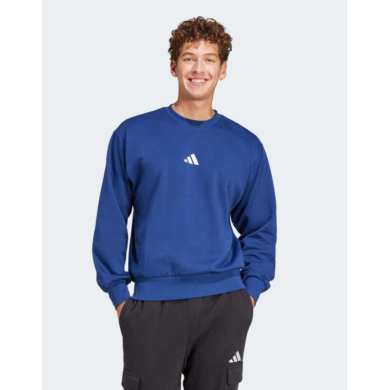 adidas performance Essentials feelcozy fleece sweatshirt in dark
