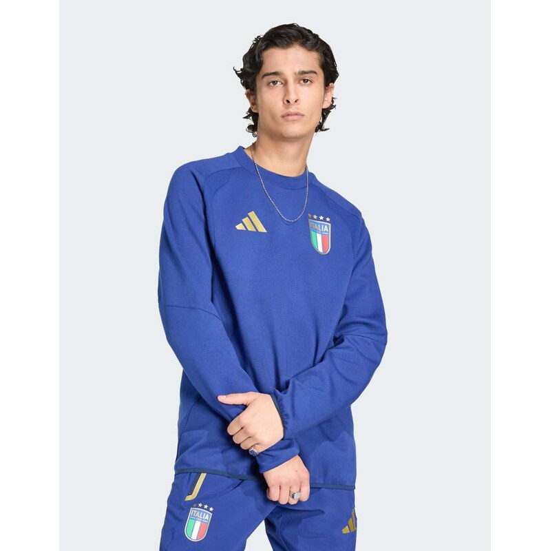 adidas performance Italy tiro travel crew sweatshirt in victory