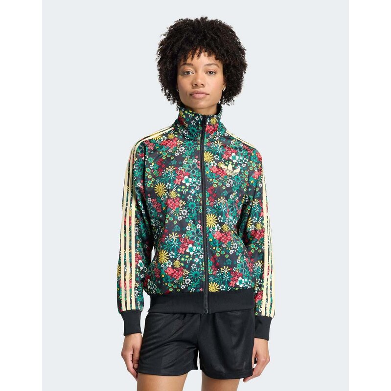 adidas Originals x liberty london firebird track top in green