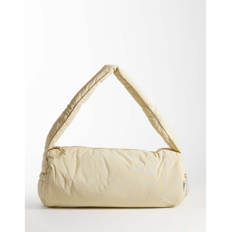OLEND Puffy nylon duffle shoulder bag in yellow