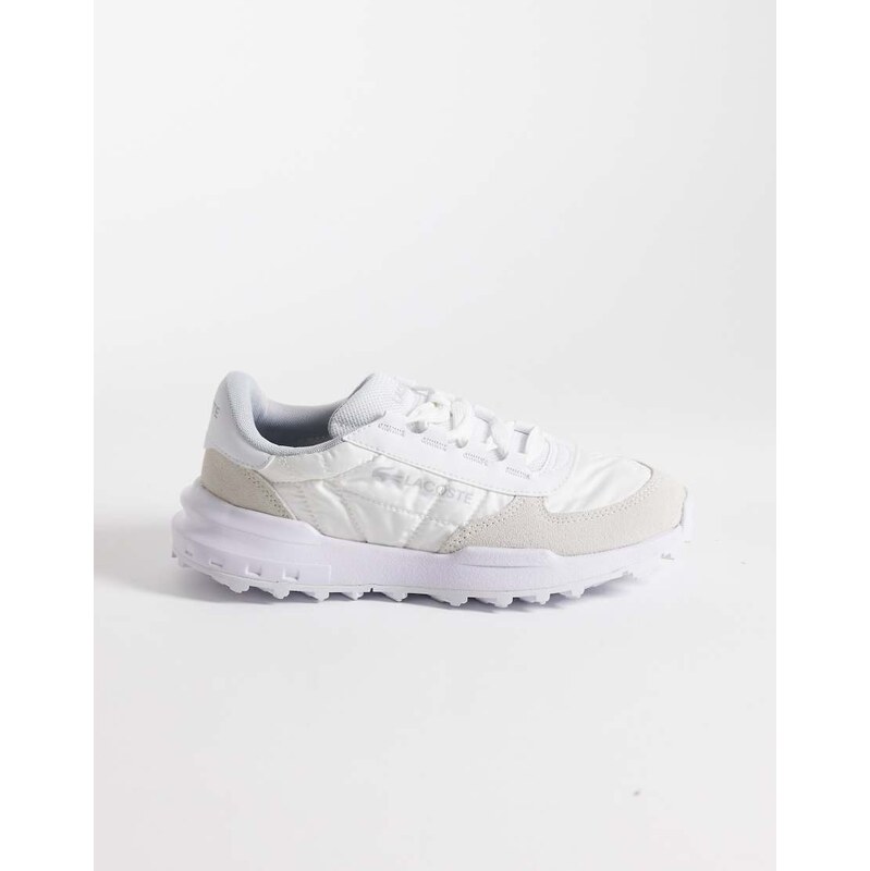 Lacoste elite active evo trainer in light grey and white-Multi