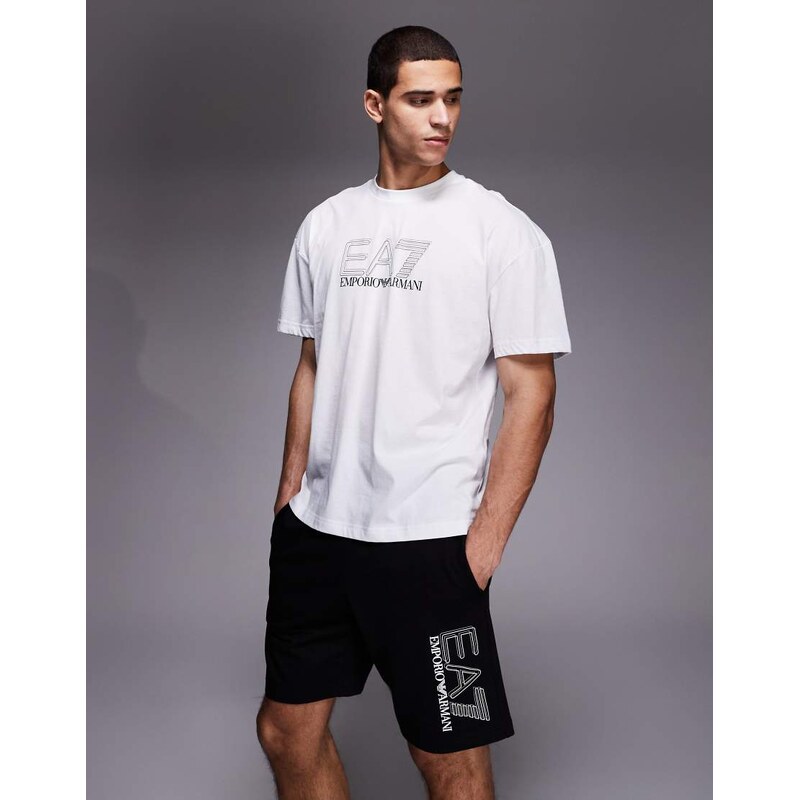 Armani EA7 train visibility logo co-ord shorts in black
