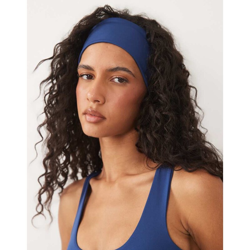 4505 Icon active quick dry headband in true blue