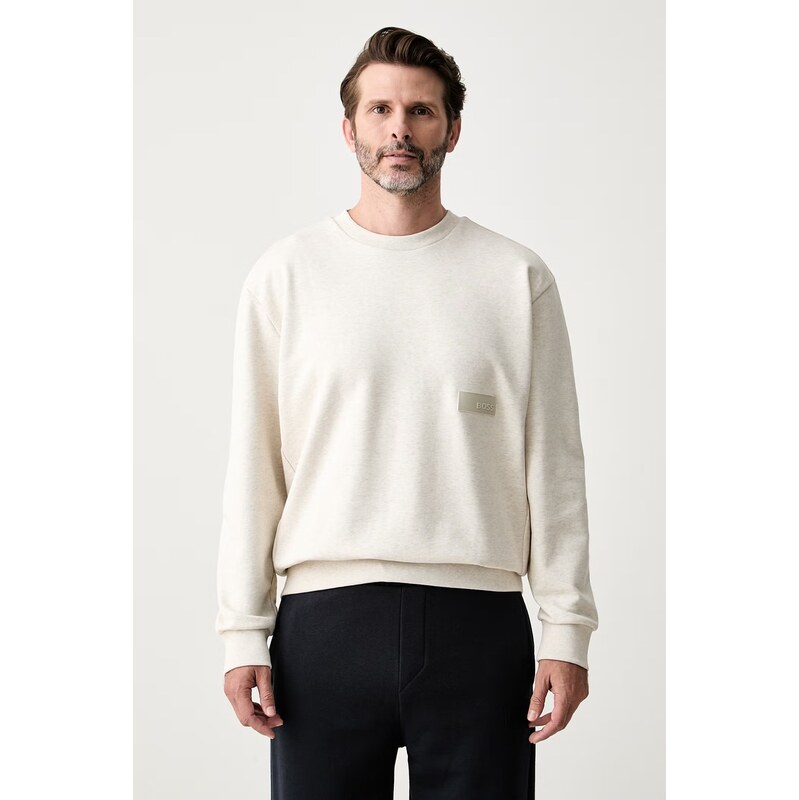 BOSS Green mikina pánská s bavlnou SW_Crewneck