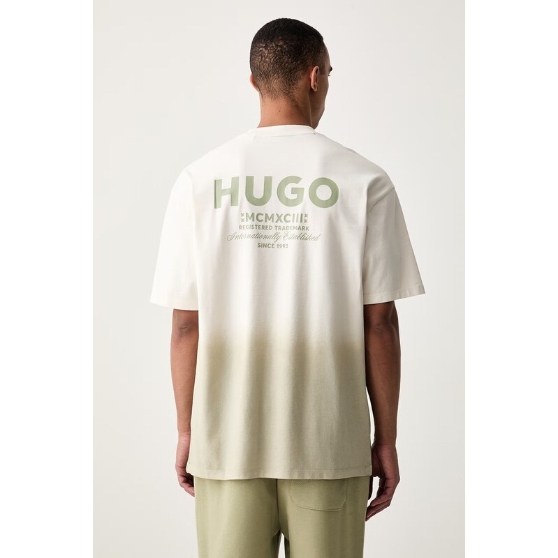 HUGO Blue tričko pánské bavlněné Nalono_F