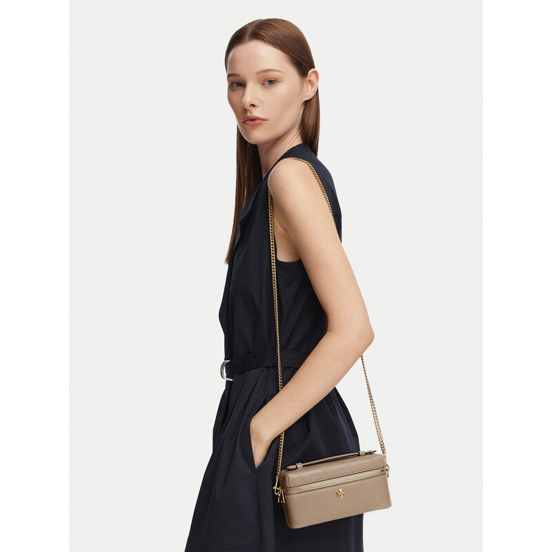 Béžová kabelka Tory Burch s výšivkou