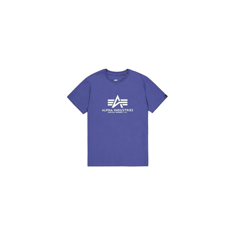 ALPHA INDUSTRIES Tričko fialový melír / bílá