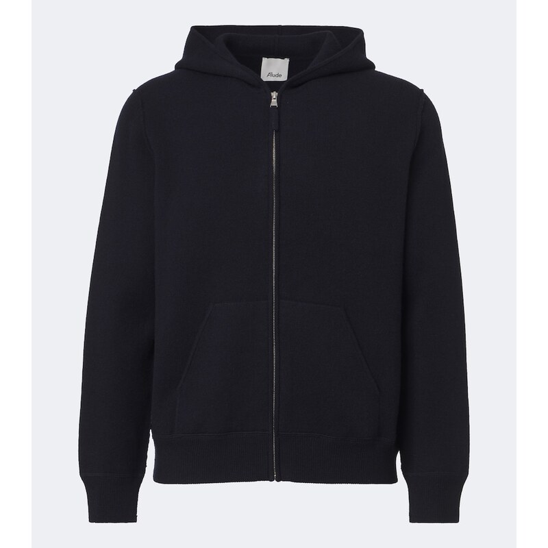 Allude Hooded wool and cashmere jacket