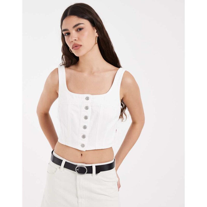 Levis audra seamed top in white