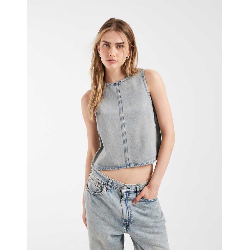 Levis denim shell top in grey
