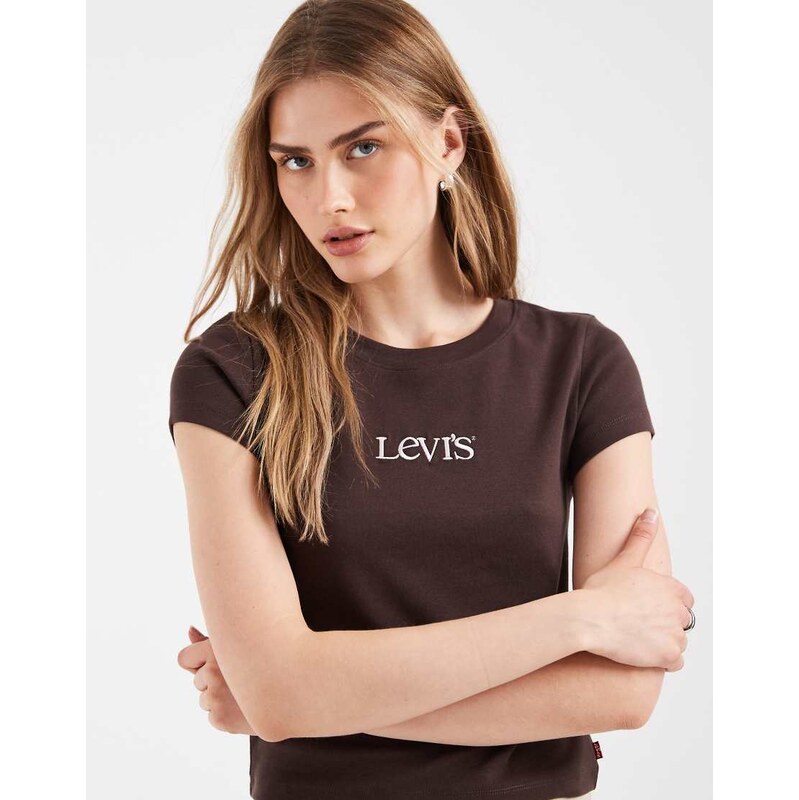 Levis essential baby t-shirt in brown-Blue