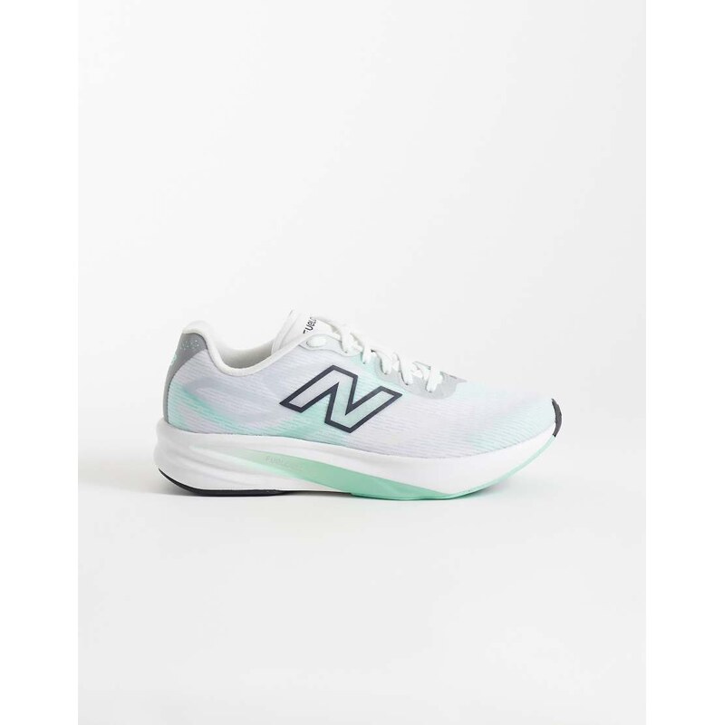 New Balance Flite-R running trainers in white and mint green