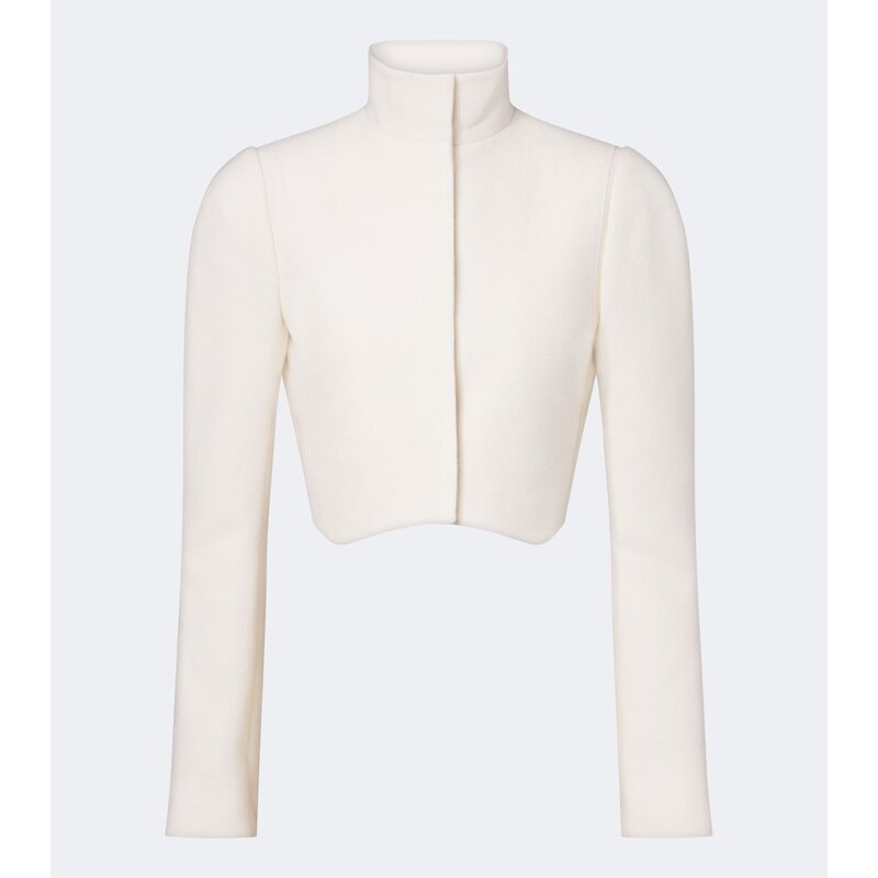 Alaïa Cropped wool crêpe jacket