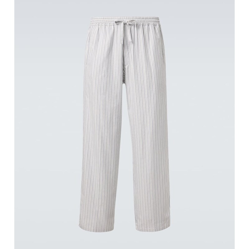 Umit Benan Julian striped cotton wide-leg pants