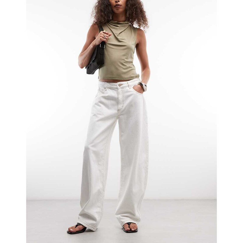 Abrand Jeans 95 barrel jean with contrast stitch in porcelain