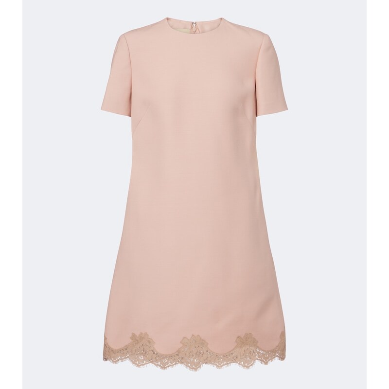 Valentino Crepe Couture lace-trimmed minidress