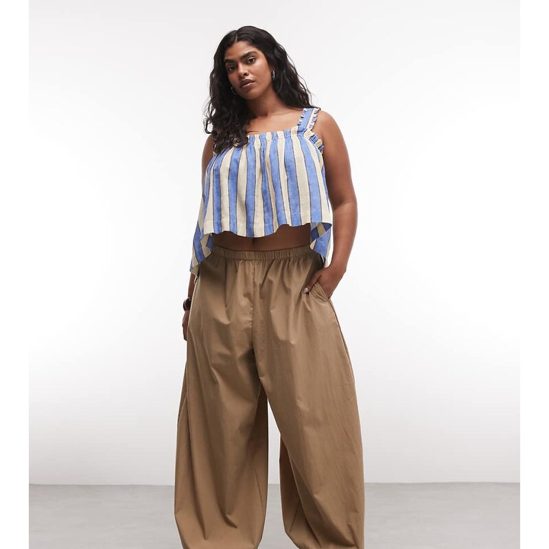 ASOS Curve ASOS DESIGN Curve cotton nylon blend pull on balloon