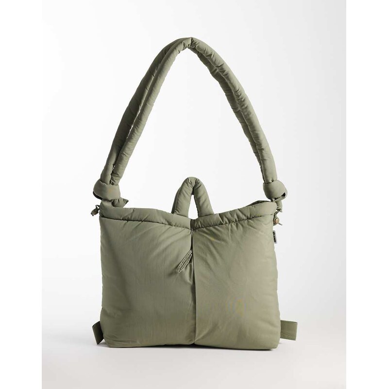 OLEND Ona large soft nylon multiwear crossbody bag in sage green