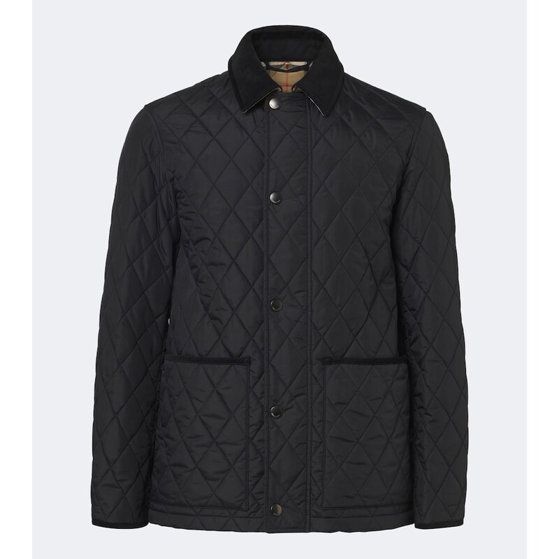Burberry Haddington quilted corduroy-trimmed jacket