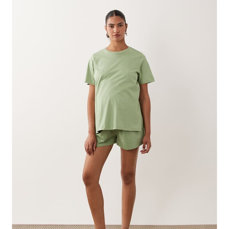 ASOS Maternity ASOS DESIGN Maternity mix & match cotton pyjama