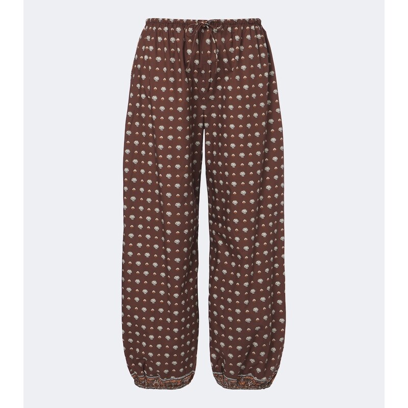 Doen DÃ´en Yarrow printed cotton tapered pants