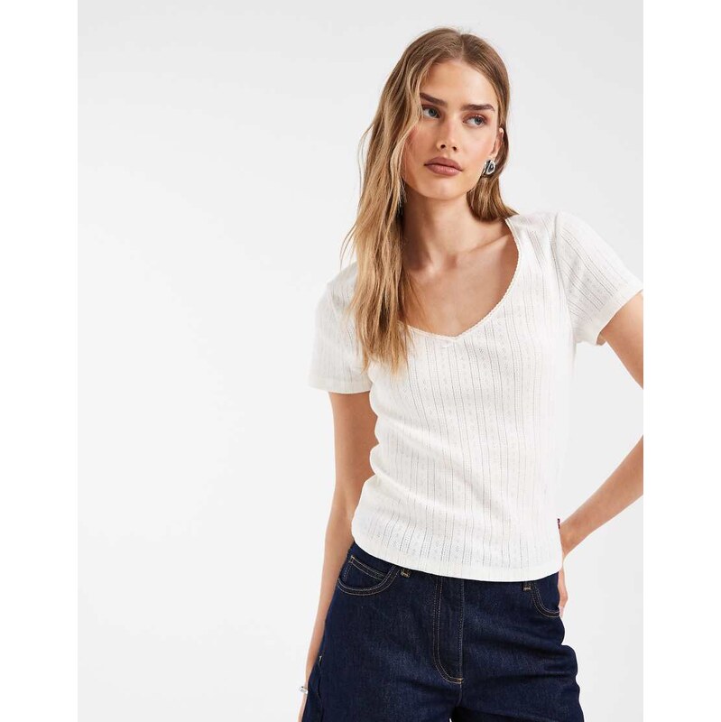 Levis sweetie tee with bow in white