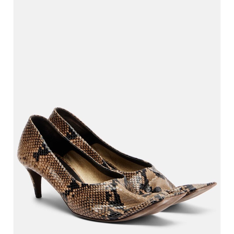 Khaite Marlene snake-effect leather pumps