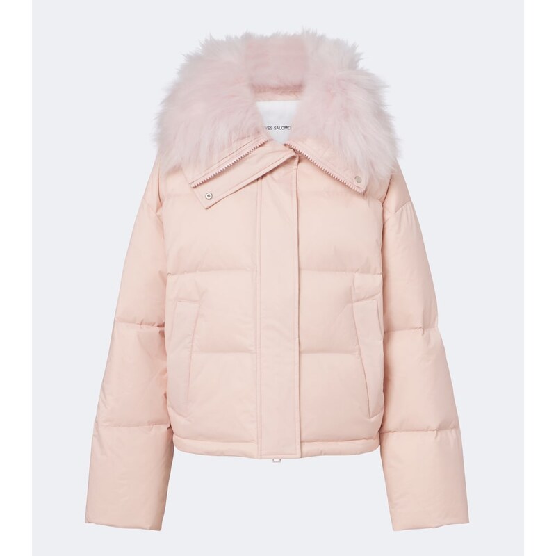 Yves Salomon Doudoune shearling-trimmed down jacket