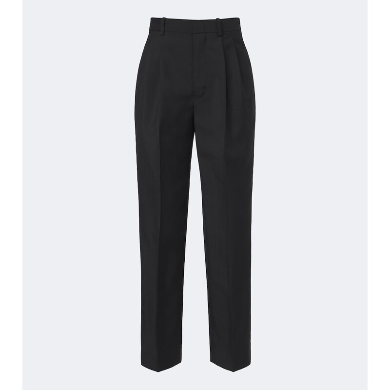 Jil Sander Pleated wool and mohair straight pants