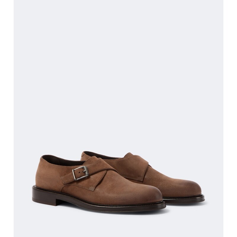 Brunello Cucinelli Monili suede monk strap shoes