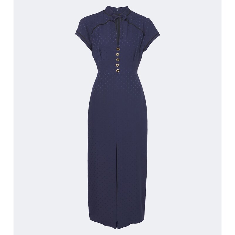 Alessandra Rich Silk jacquard midi dress