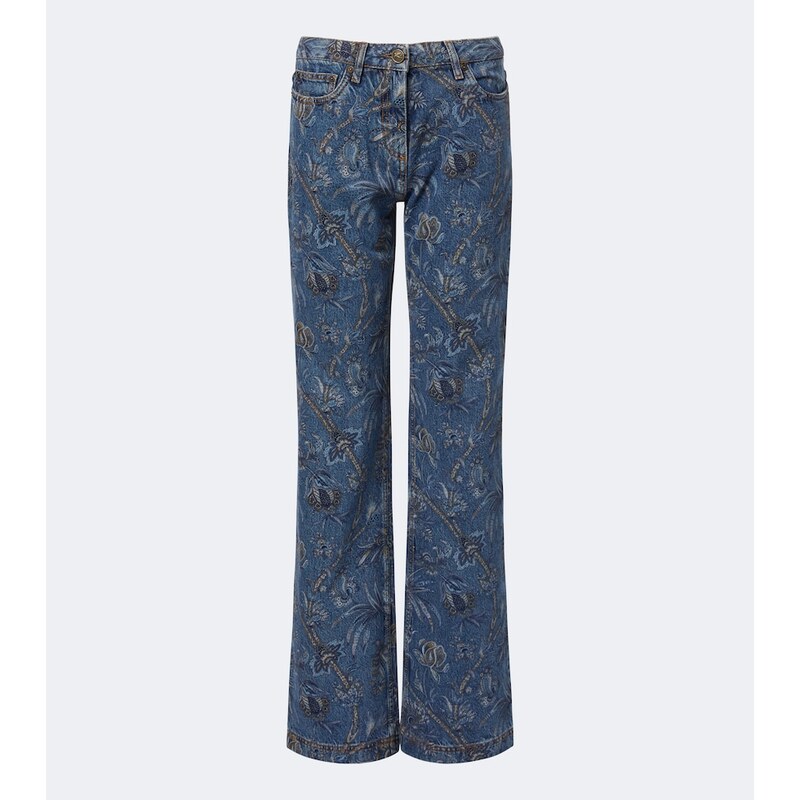 Etro Printed wide-leg jeans