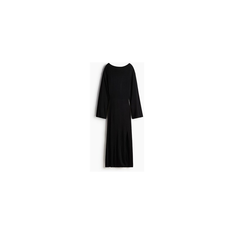 H&M - Rib-knit dress - Černá