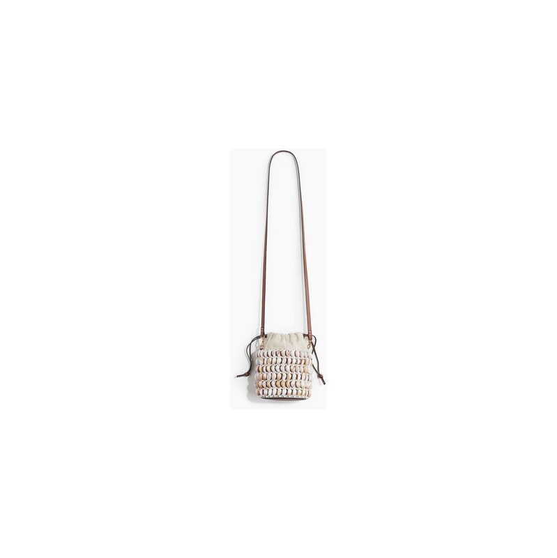 H&M - Kabelka crossbody bucket - Béžová