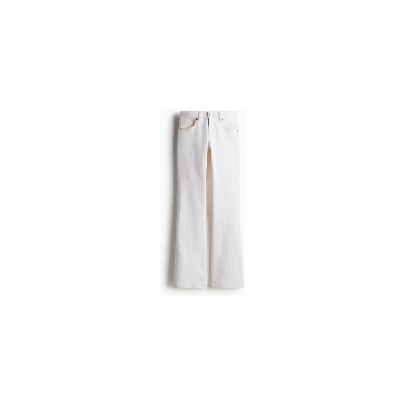 H&M - Flared Low Jeans - Bílá