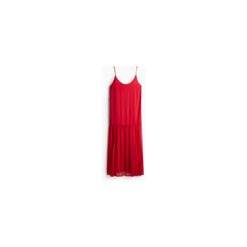 H&M - Dlouhé šifonové šaty - Červená