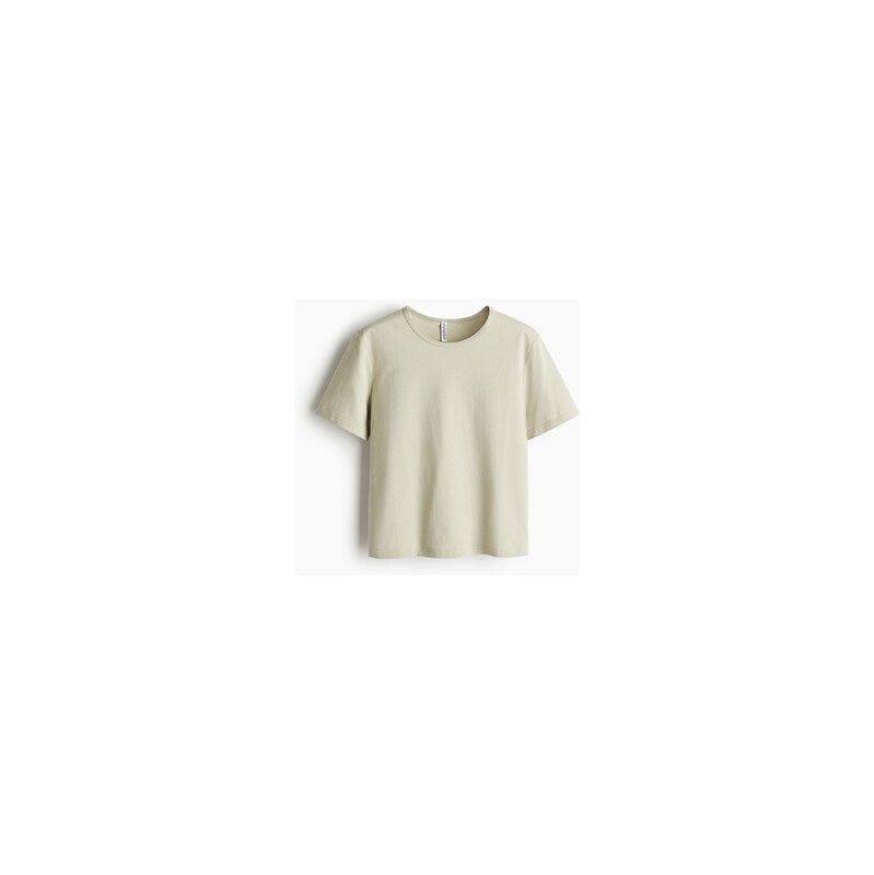 H&M - Tričko z bavlněného žerzeje - Světle Zelená