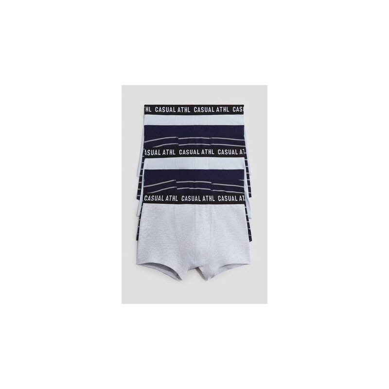 H&M - Boxerky 5 kusů - Tmavomodrá/Proužky