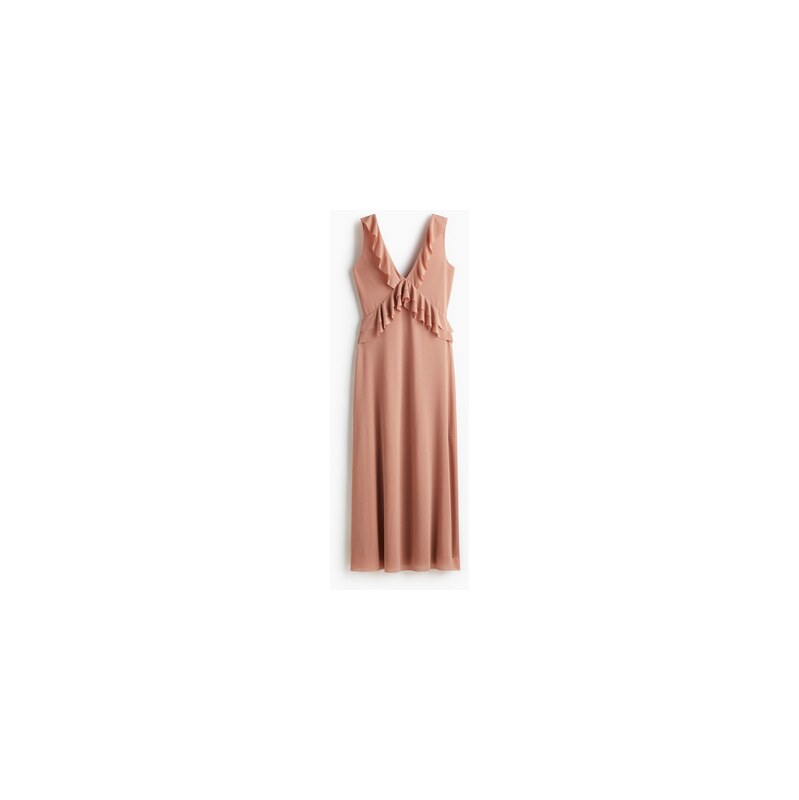 H&M - Šatys volánkovými lemy - Tlumená Oranžová
