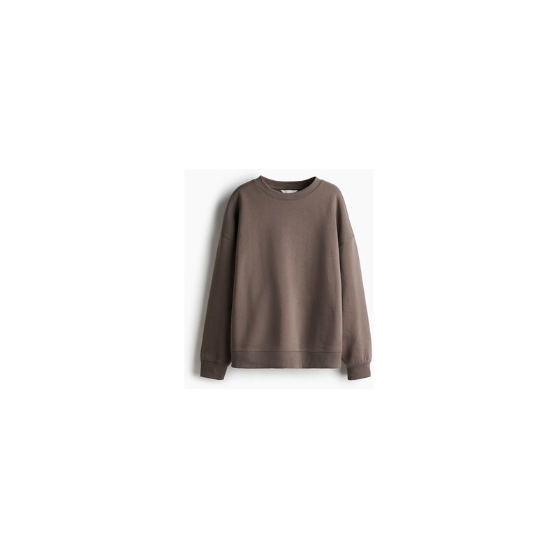 H&M - Oversized mikina - Tmavá Šedobéžová