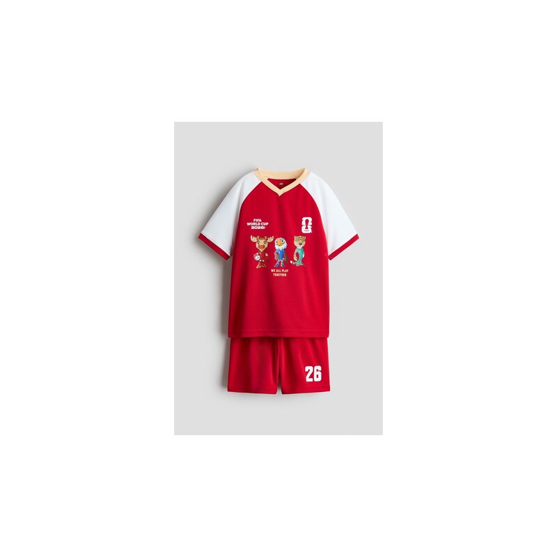 H&M - Dvoudílná fotbalová souprava - Červená/Fifa World Cup 2026