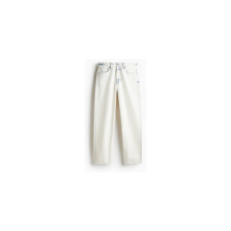 H&M - Loose Jeans - Džínová Modrobílá