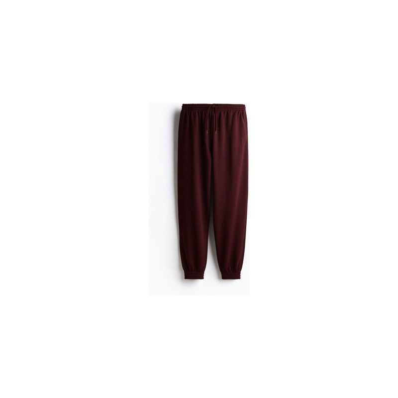H&M - Kalhoty joggers vysokým pasem - Tmavě Červená