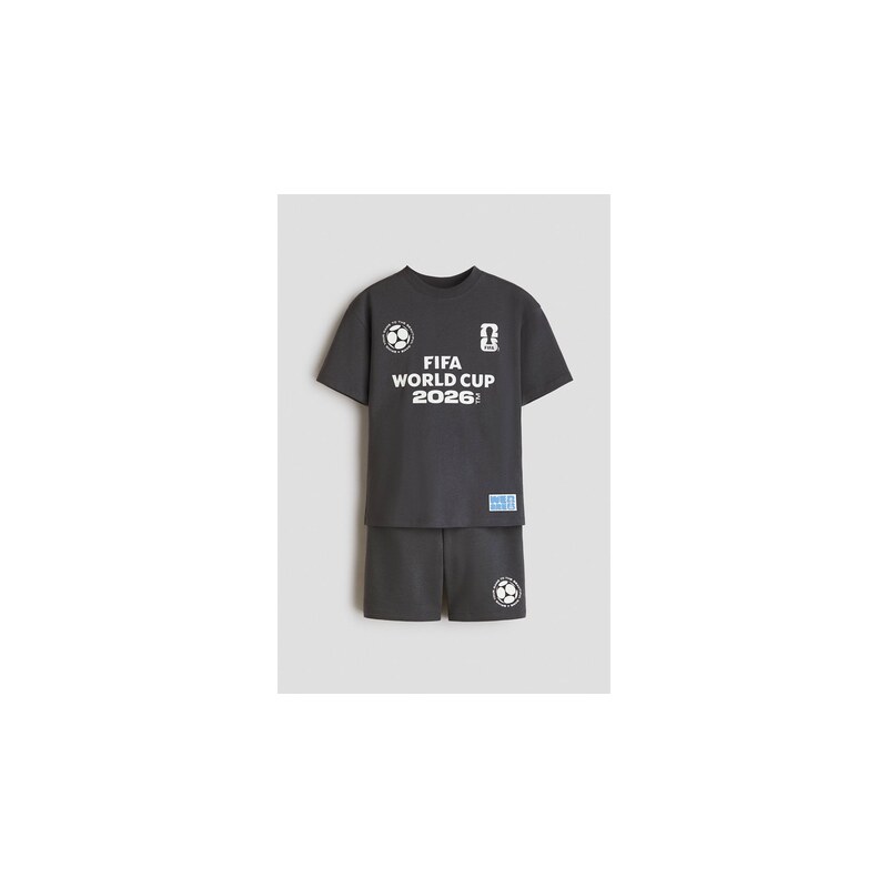 H&M - Dvoudílná soupravas potiskem - Šedá/Fifa World Cup 2026