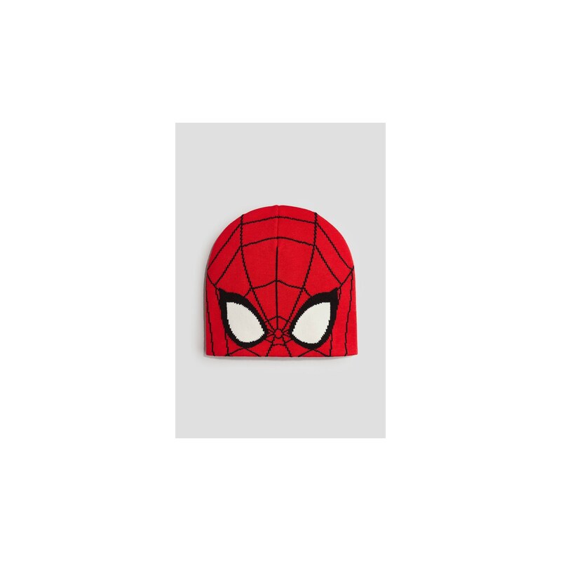 H&M - Čepice z žakárového úpletu - Červená/Spiderman