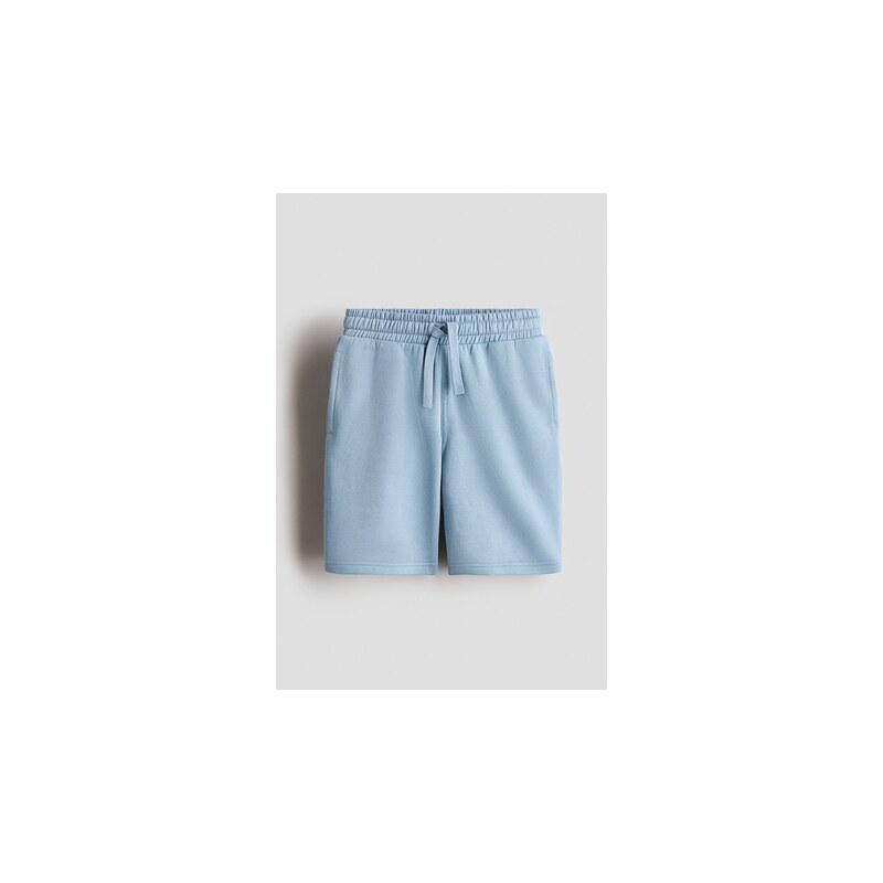 H&M - Teplákové šortky - Tlumená Bleděmodrá